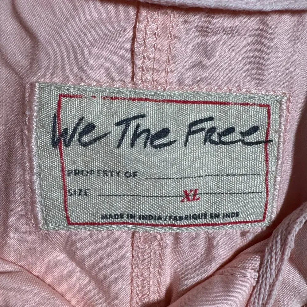 Free People Blush Pink Relaxed Button-Down Blouse